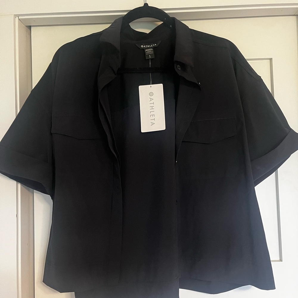 Athleta Black Women's Lightweight Shirt Jacket